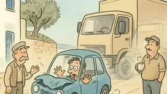 Ανέκδοτο: Το άλλο αυτοκίνητο έπεσε πάνω μου